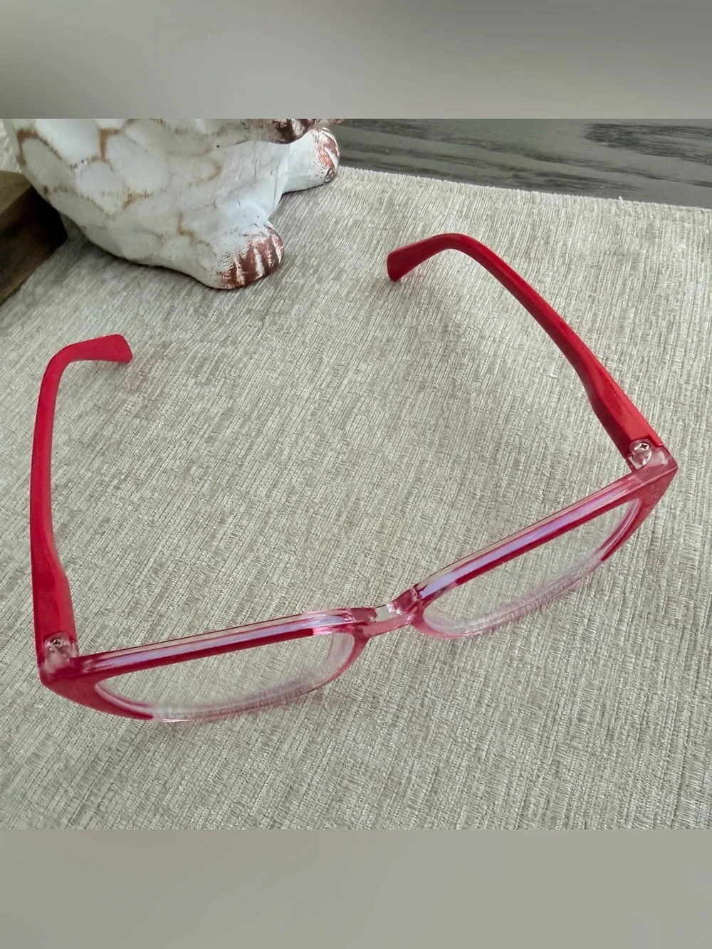 New! Trendy Raspberry Pink Gradient Two Toned Blue Light Blocking Glasses